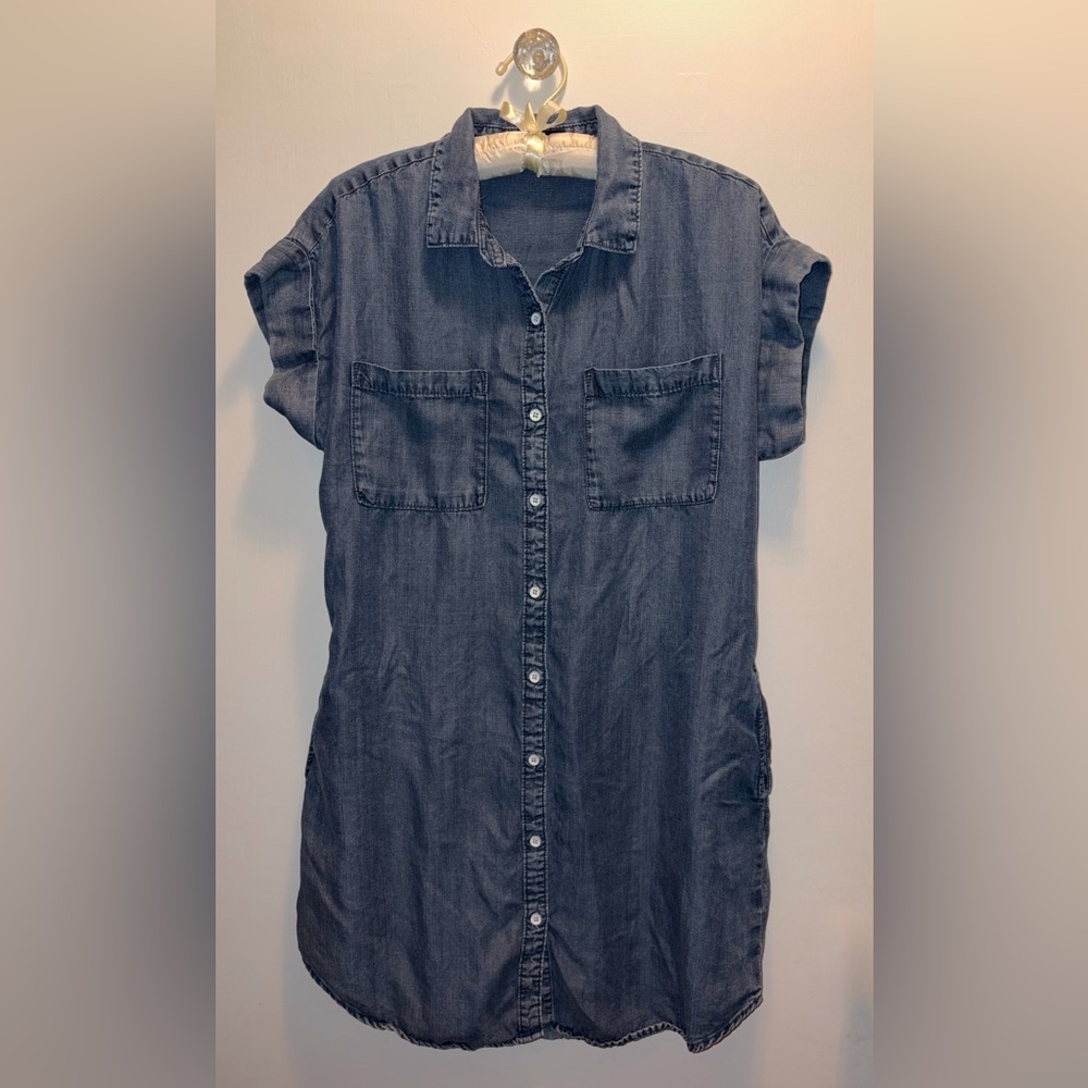 Velvet Heart Denim Mini Shirt Dress